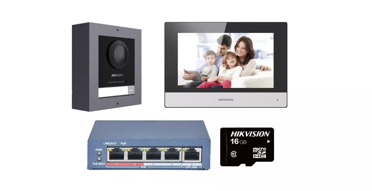 Hikvision 2nd Gen IP intercom Kit 1 DS-KIS602(B)