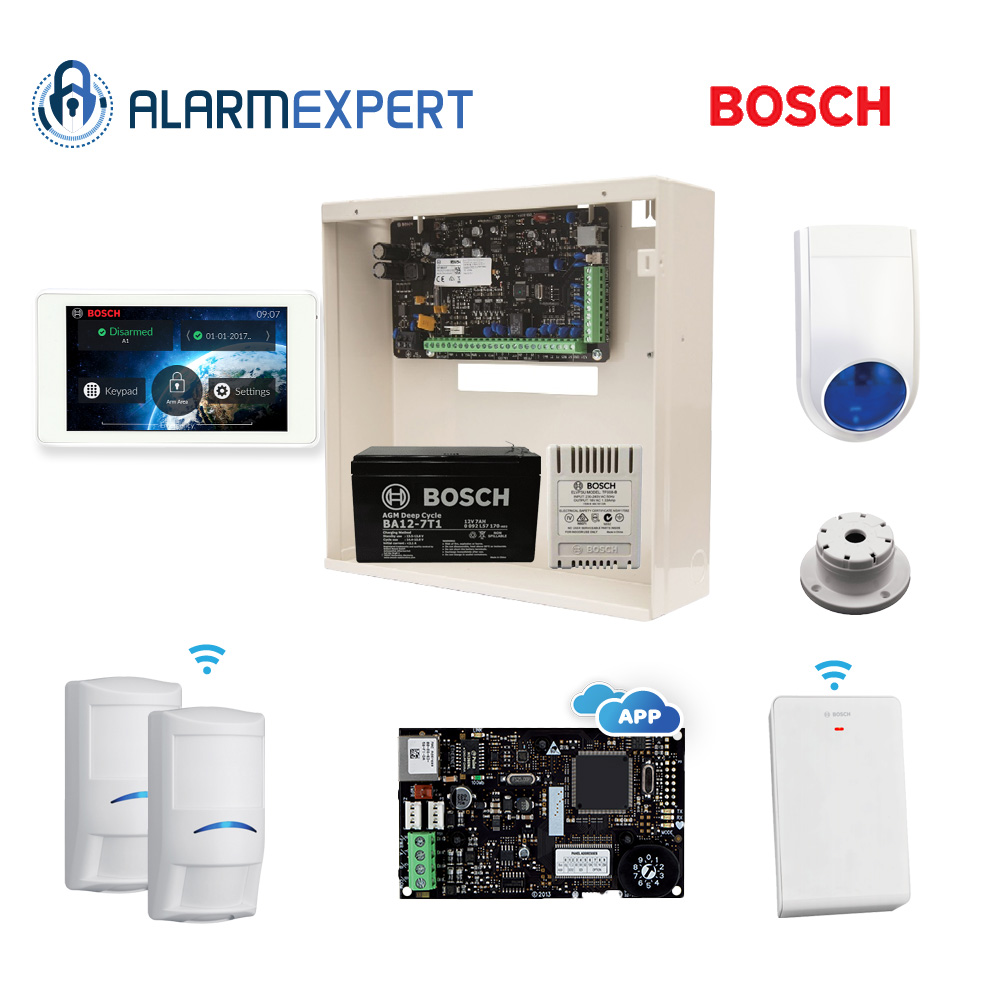 Bosch Solution 3000IP + 2 Wireless PIRs + 5" Touch screen Keypad + Receiver