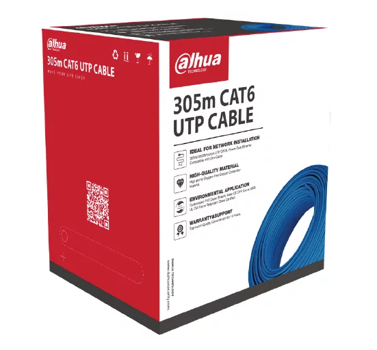 Dahua UTP CAT6 Cable 305M Blue Color DH-PFM920I-6UN-C