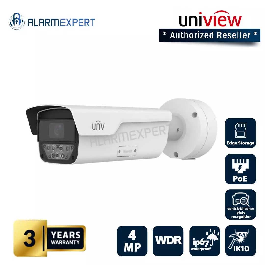 Uniview 4MP LPR Bullet Motorized Lens 8 to 32mm Camera PKC2640@Z80-P
