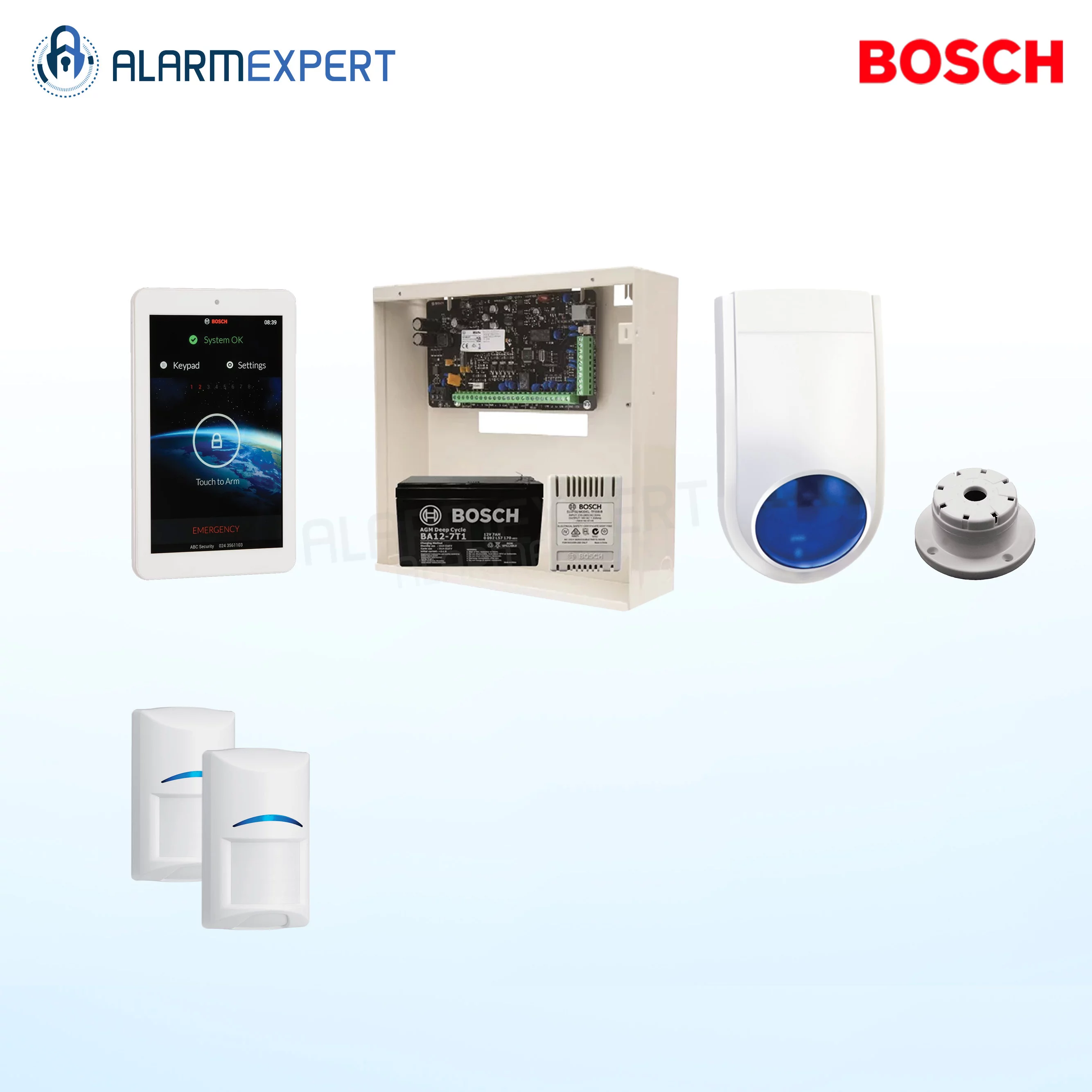 Bosch Solution 2000 + 2 QUADs + 7" Touch screen Keypad