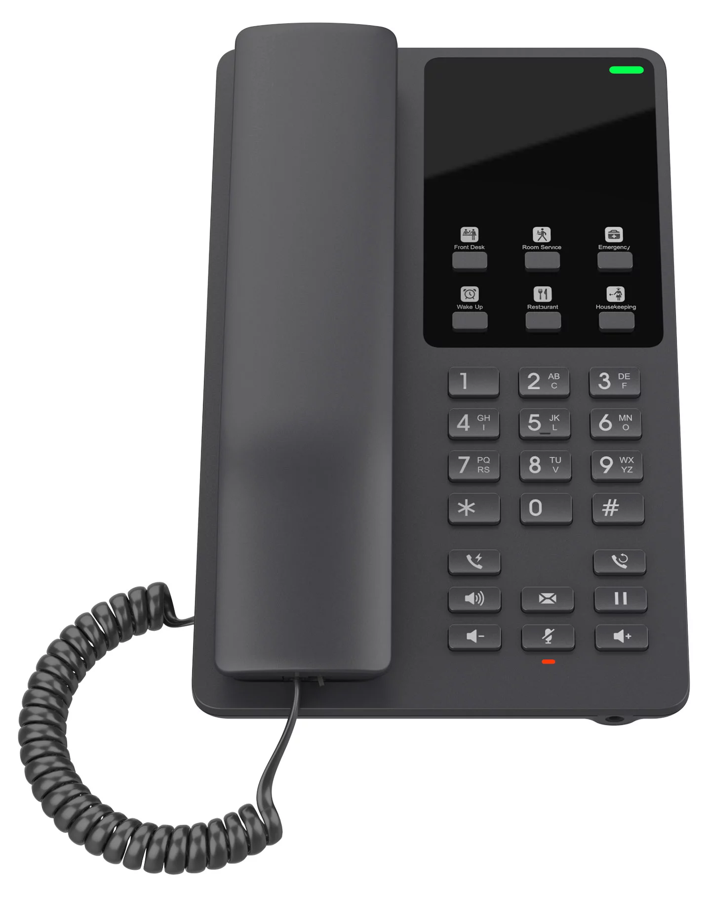 Grandstream GR-GHP621 Desktop Hotel Phone - Black