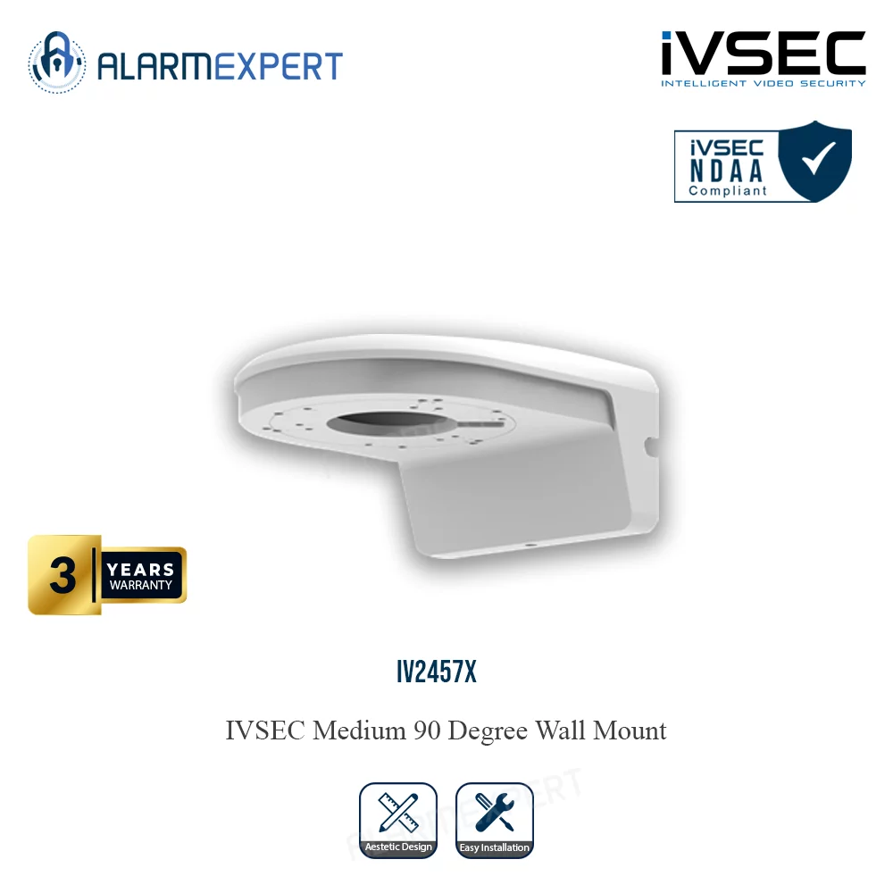IVSEC Small 90 Degree Wall Mount For NC110X*, NC323X*, NC000X*, NC340X*, NC119* NC319