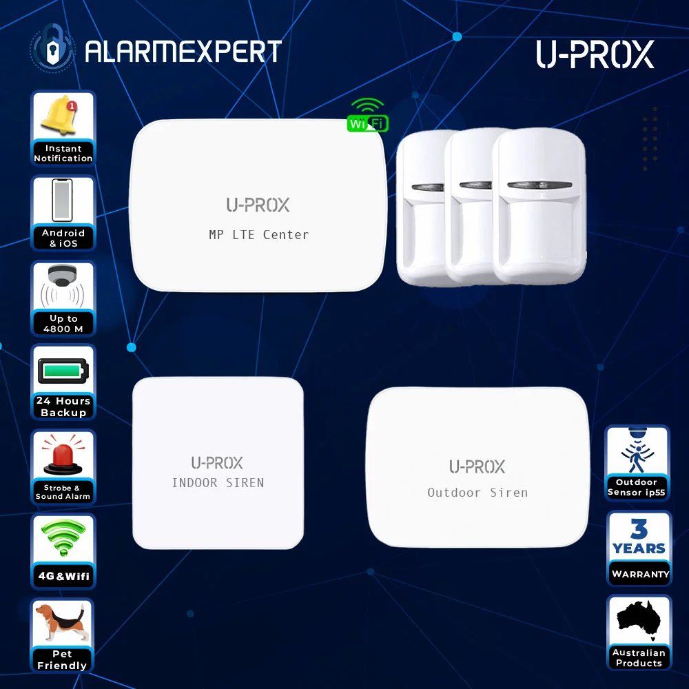 U-Prox Wireless Kit with 3 PIR without Keypad