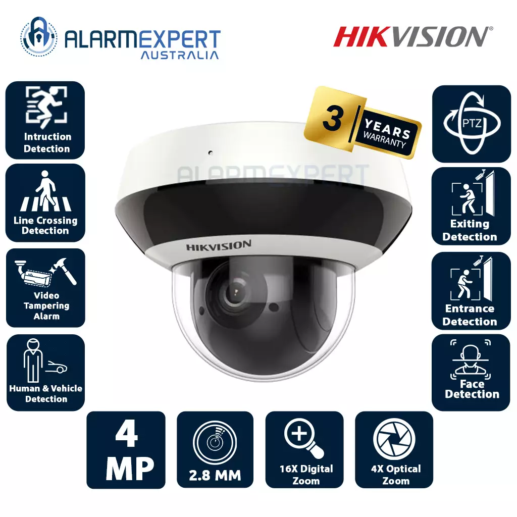 Hikvision 2-inch 4 MP 4X Powered by DarkFighter IR IPSpeed Dome Camera DS-2DE2A404IW-DE3(S6)