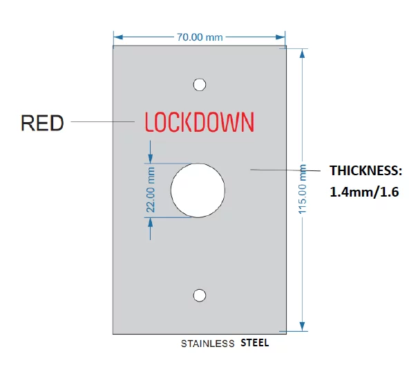 Smart Lockdown Flat Stainless Steel Plate SMART9392