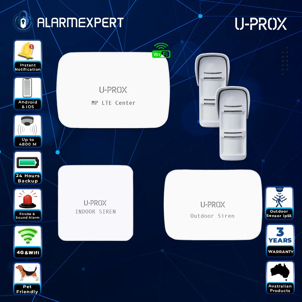 U-Prox Wireless Kit with 2 Outdoor PIR