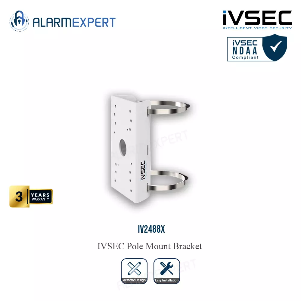 IVSEC IV2488X Pole Mount Bracket for IV2422X, IV2455X, IV2455X, IV2477X and NC591XA