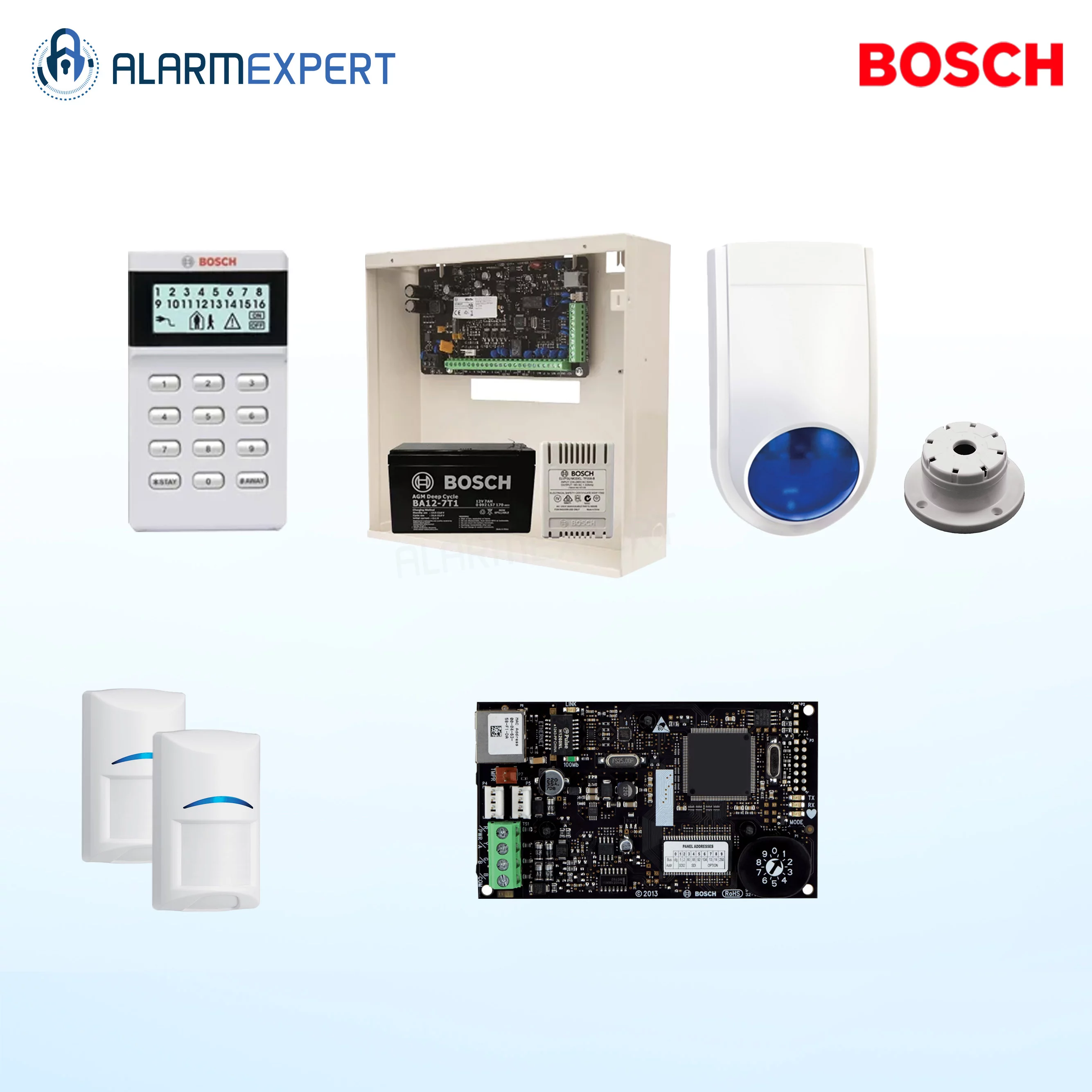 Bosch Solution 2000 IP + 2 PIRs + Icon Keypad