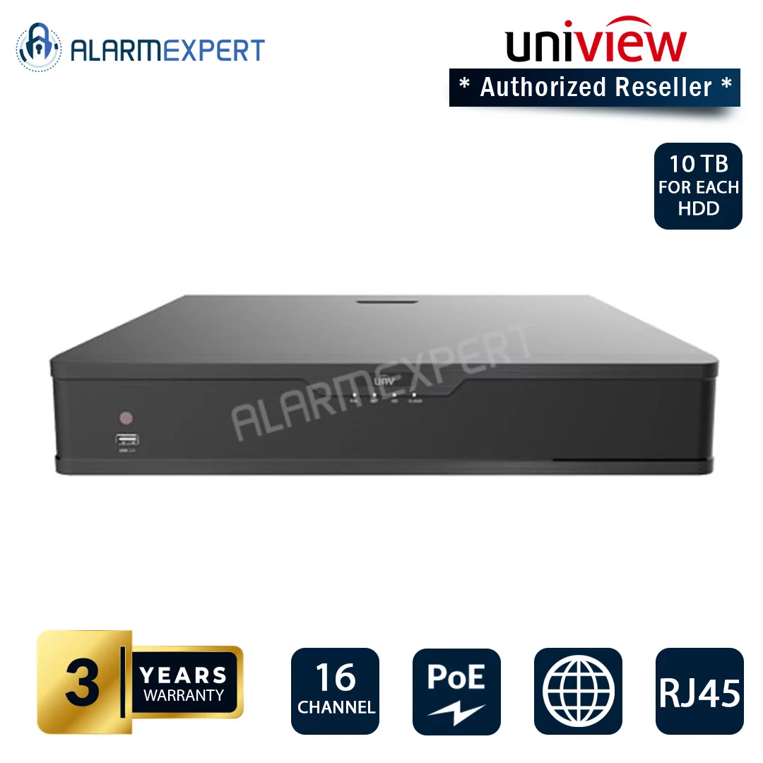 Uniview 16Channels 16xPoE up to 12MP 320MBPS NVR304-16S-P16