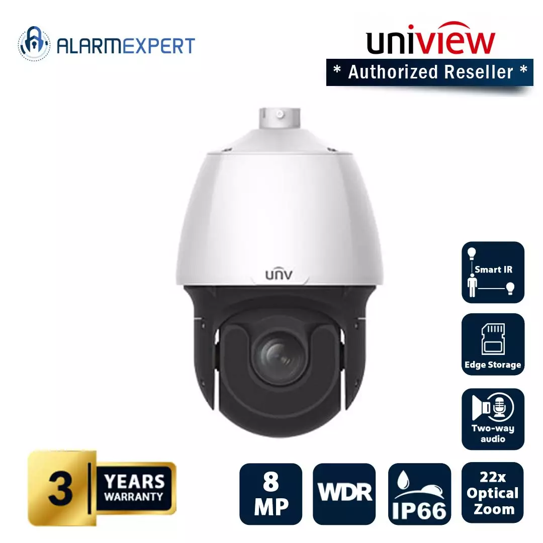 Uniview 8MP Network IR PTZ 22x Optical Zoom Dome Camera IPC6258SR-X22DUP