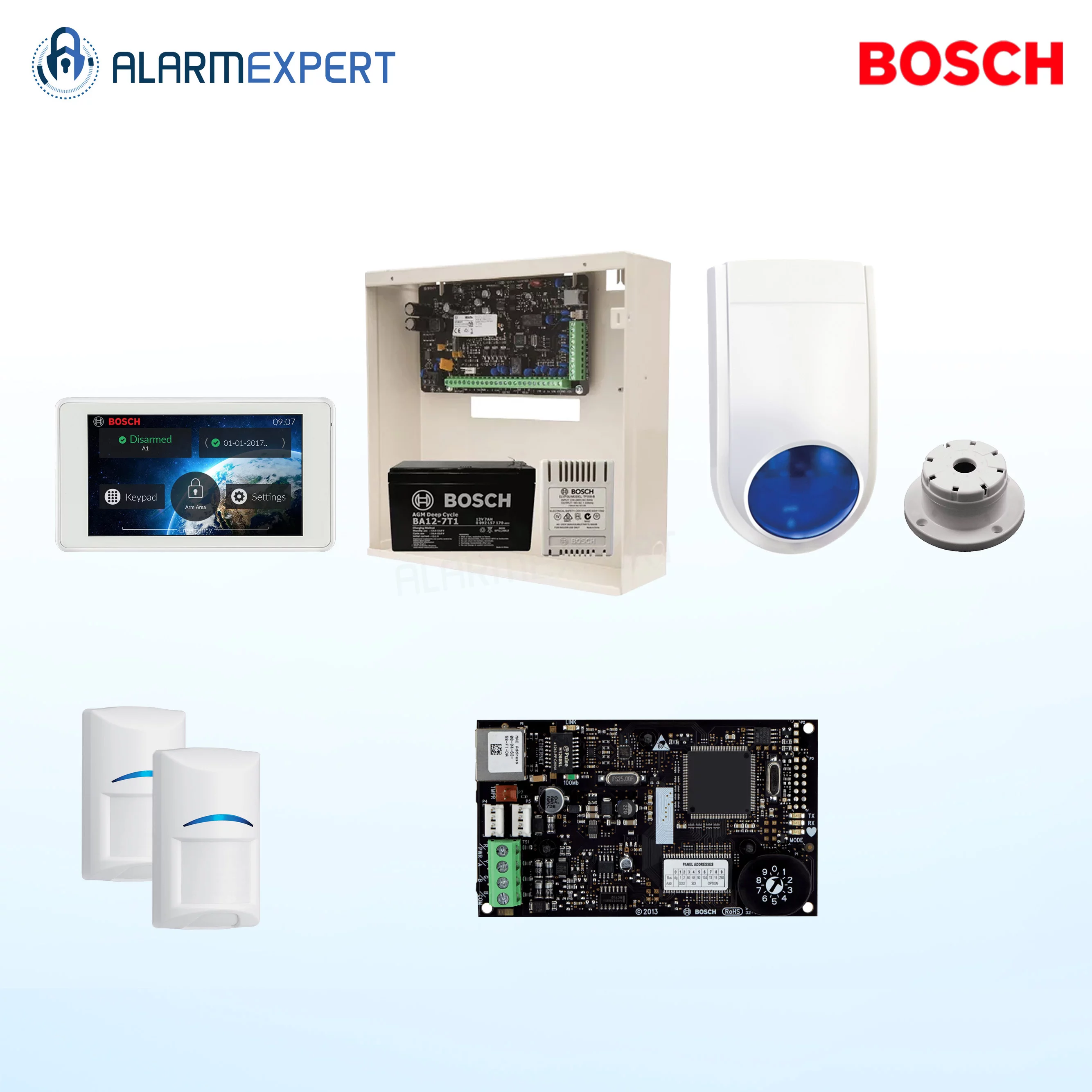 Bosch Solution 2000 IP + 2 QUADs + 5" Touch screen Keypad