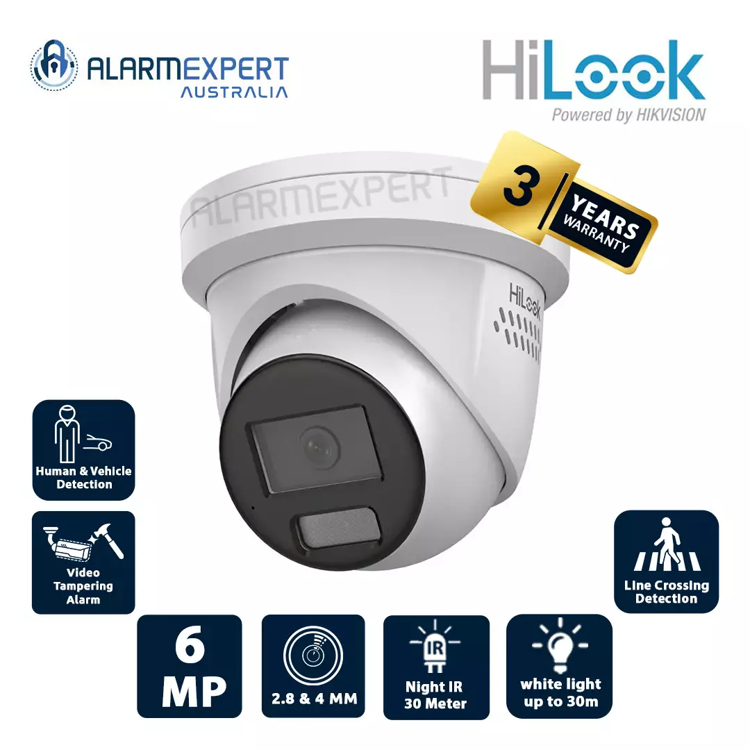 HiLook 6 MP All-in-One Fixed 2.8 Lens Turret Network Camera IPC-T269H-MU/SL